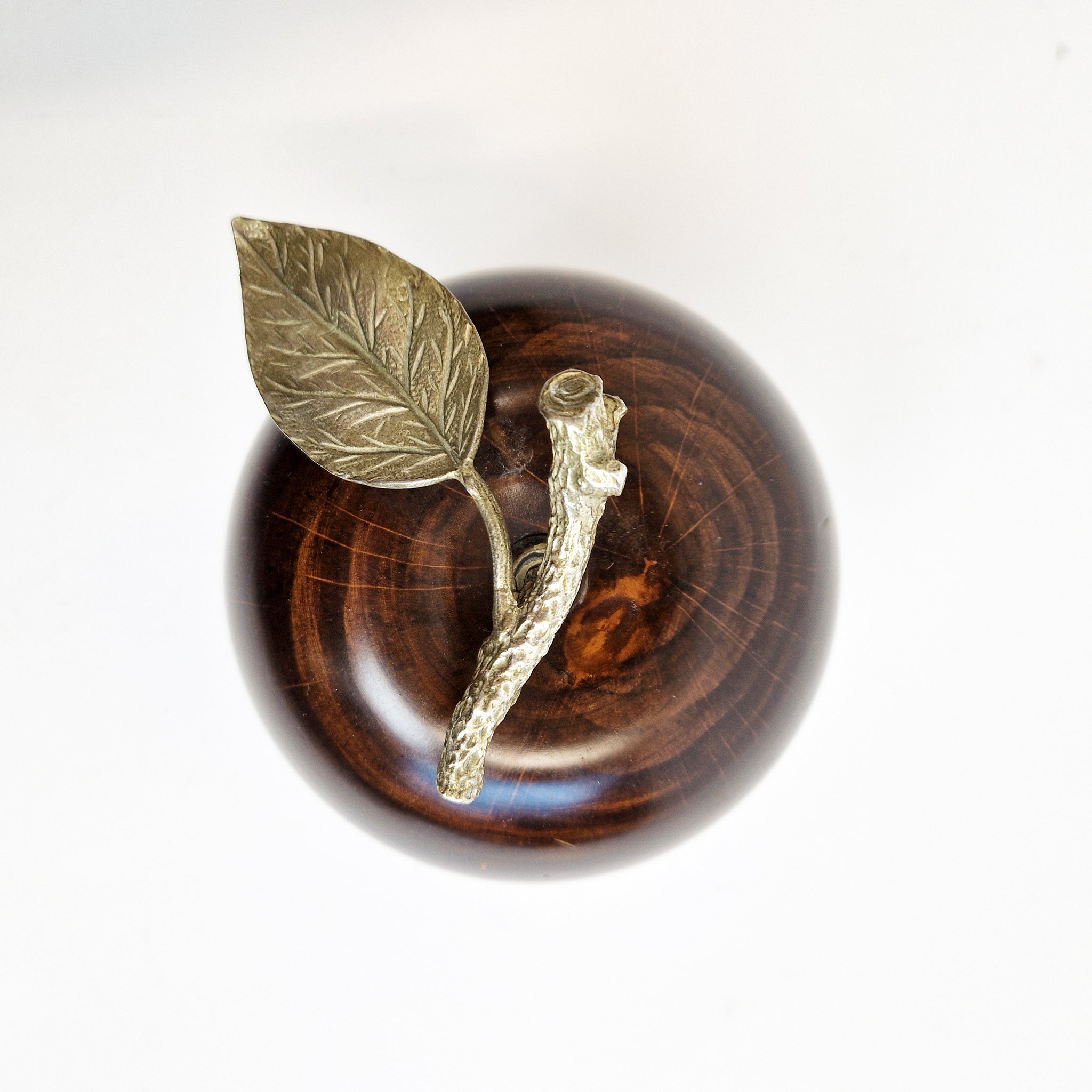Vintage Italian apple-shaped wood box