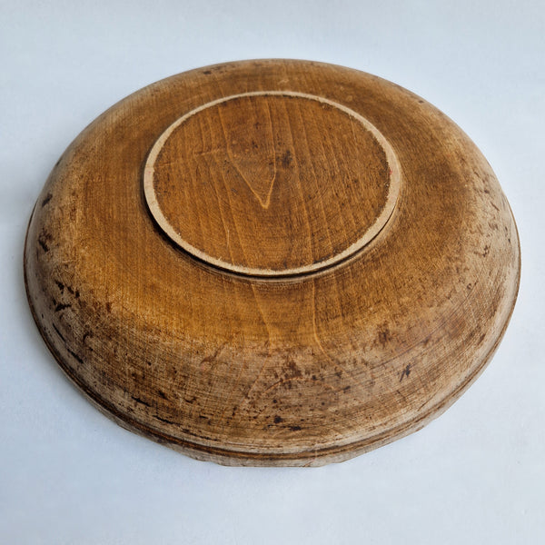 Vintage carved wooden platter