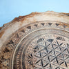 Vintage carved wooden platter