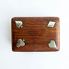 Vintage wooden box for playing cards
