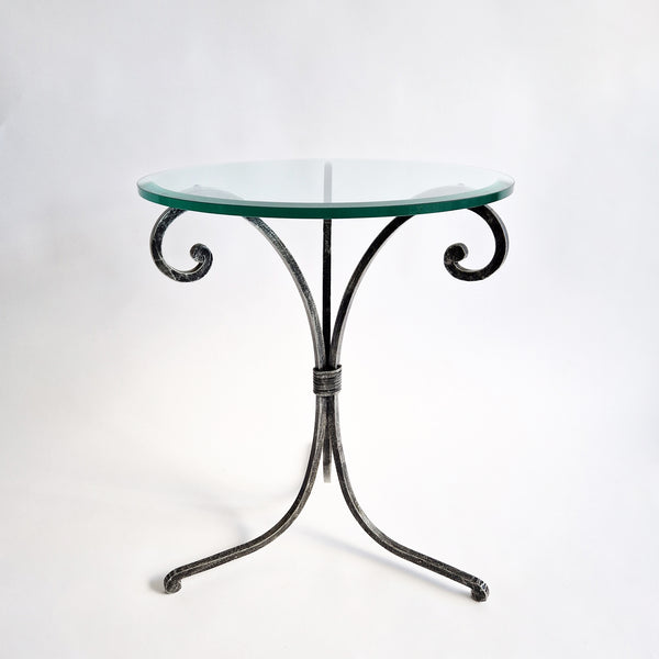 Vintage Italian side table with glass top