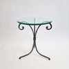 Vintage Italian side table with glass top