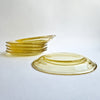 Vintage yellow glass side plates (set of 6)