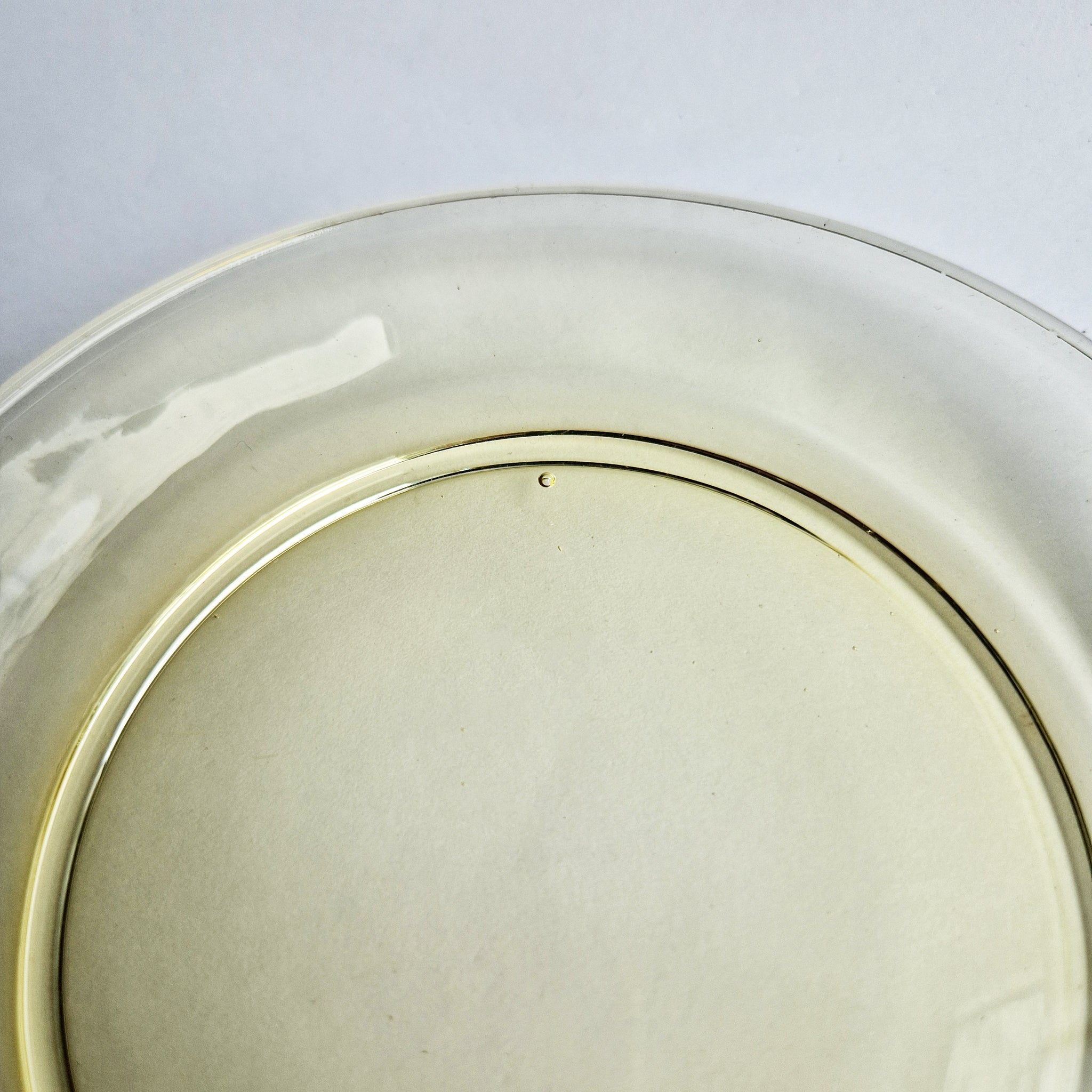Vintage yellow glass side plates (set of 6)