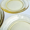 Vintage yellow glass side plates (set of 6)