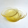 Vintage yellow glass side plates (set of 6)