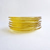 Vintage yellow glass side plates (set of 6)