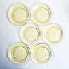 Vintage yellow glass side plates (set of 6)
