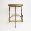 1940s neoclassical brass serving trolley