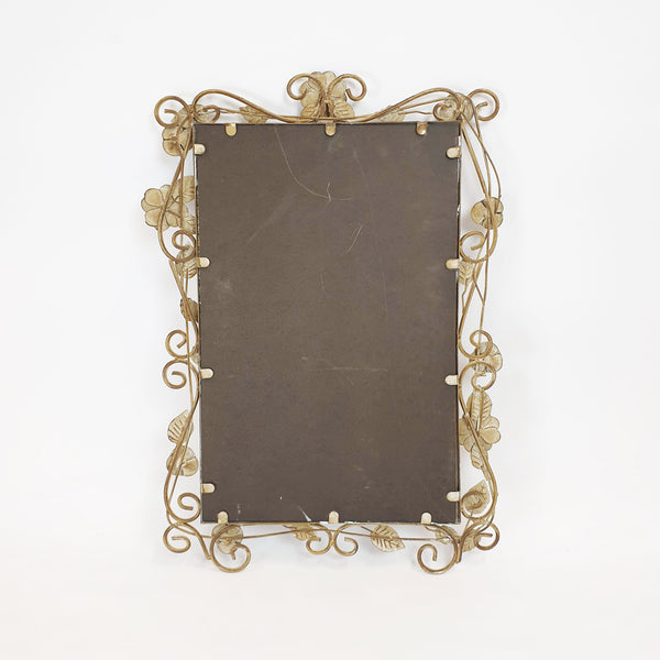 Mid-century Italian mirror with rose décor