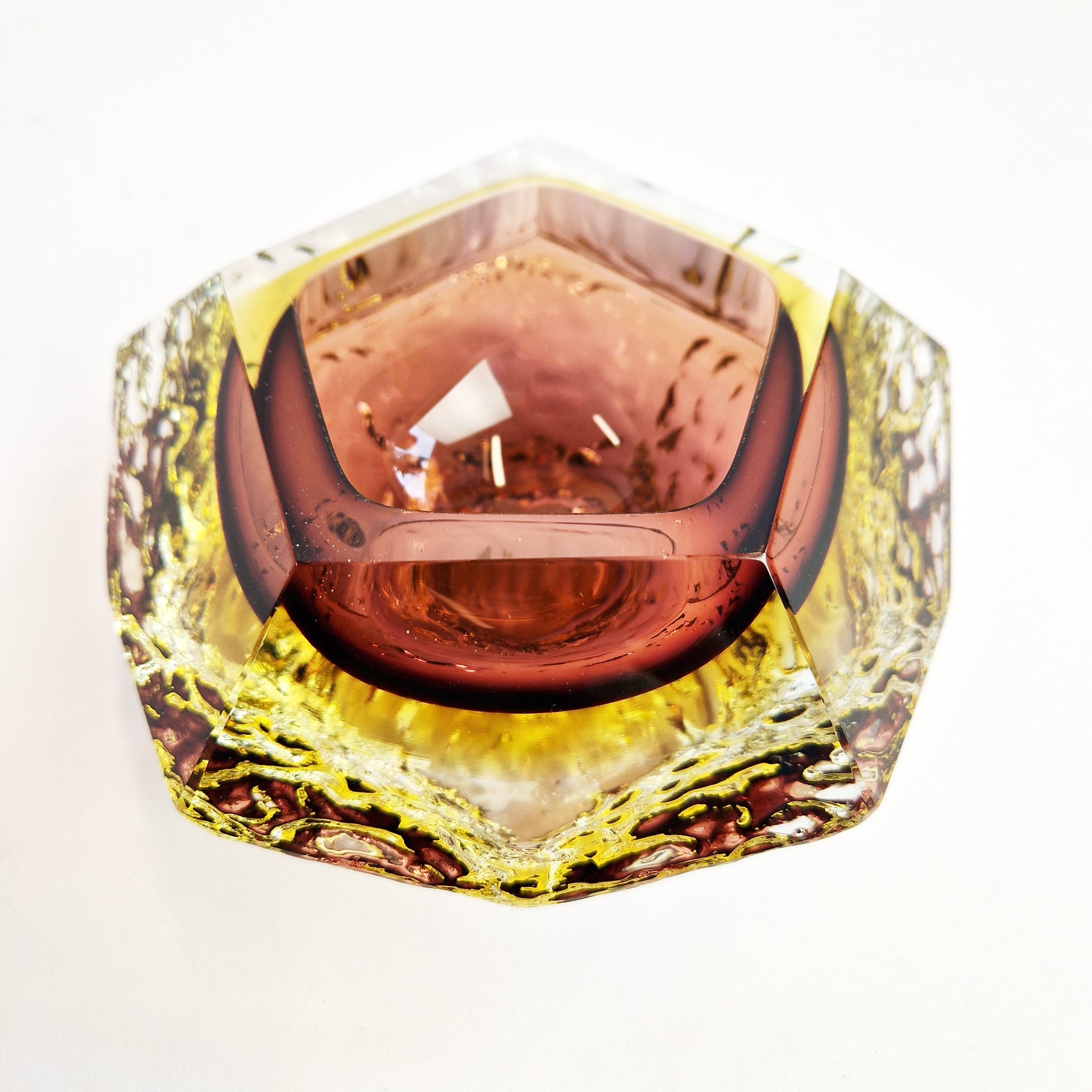 1960s Murano glass bowl by Mandruzzato