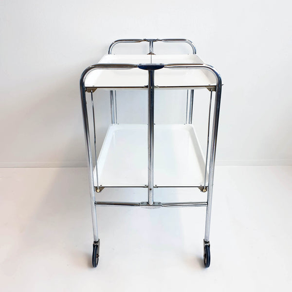 1960s chrome serving trolley