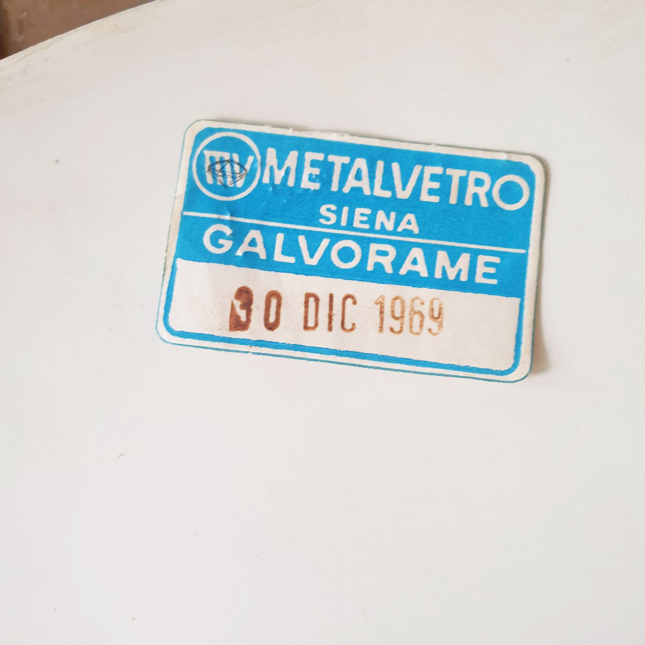 1969 Italian oval frameless mirror by Metalvetro Galvorame