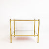 1970s Italian mirrored brass side table