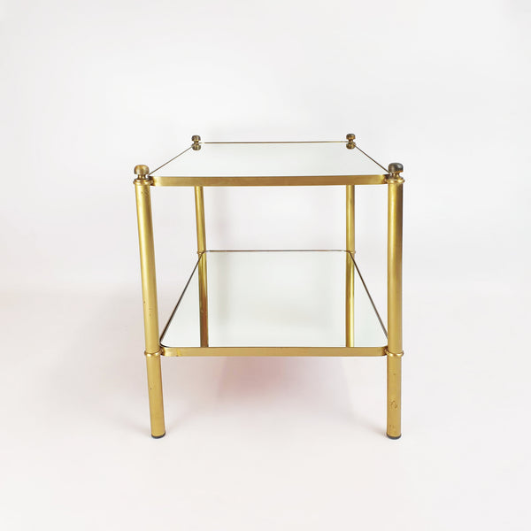 1970s Italian mirrored brass side table