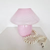 1970s pink swirl Murano mushroom lamp