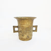 Antique brass pharmacy mortar and pestle