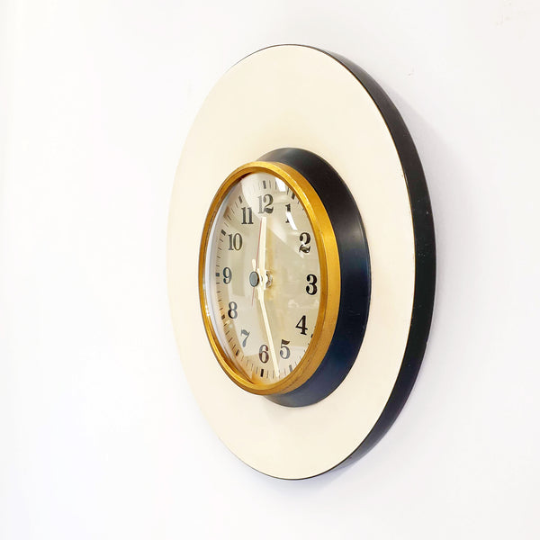 Mid-century Italian asymmetrical wall clock