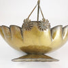 Vintage Italian brass scalloped fruit basket