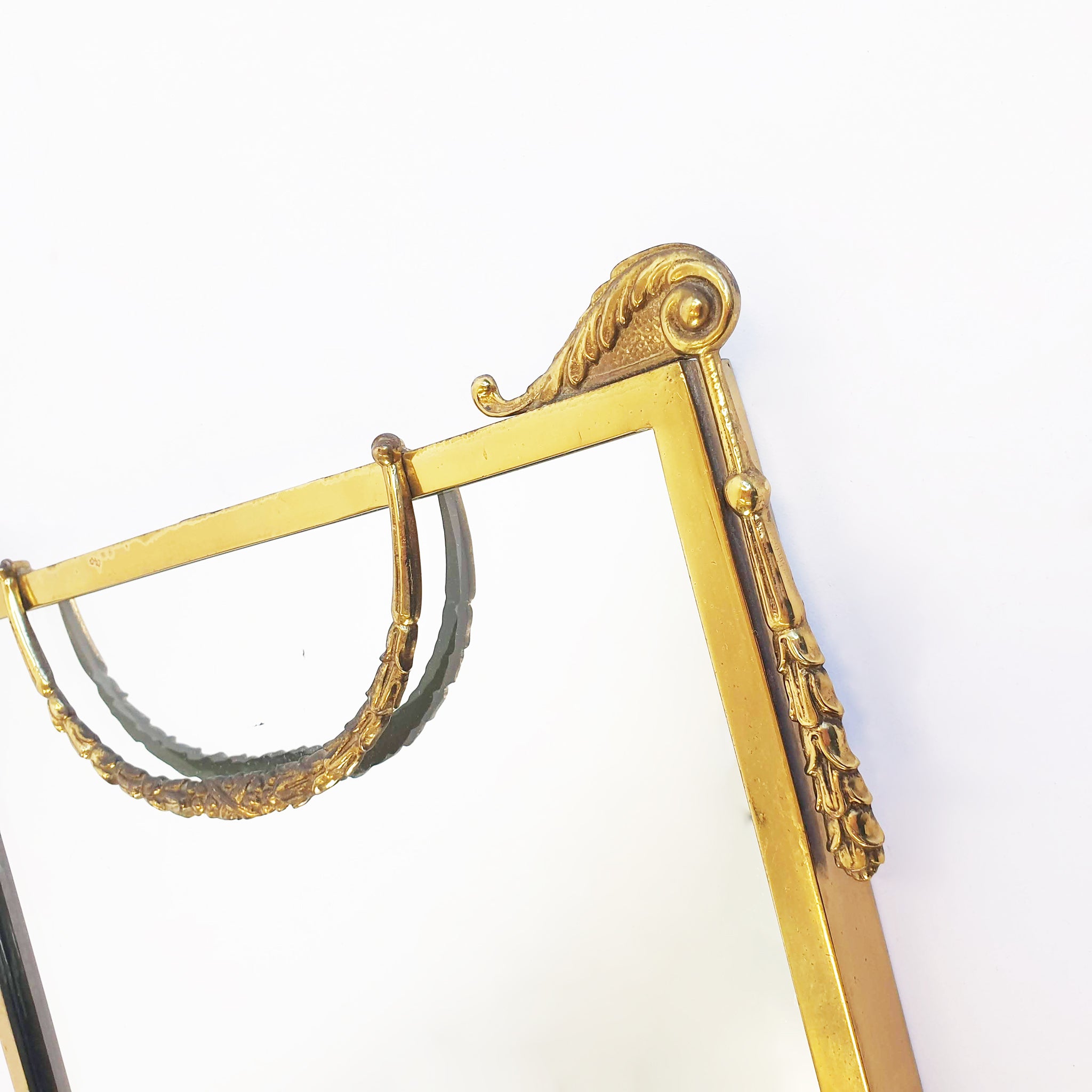 Mid-century Italian brass mirror