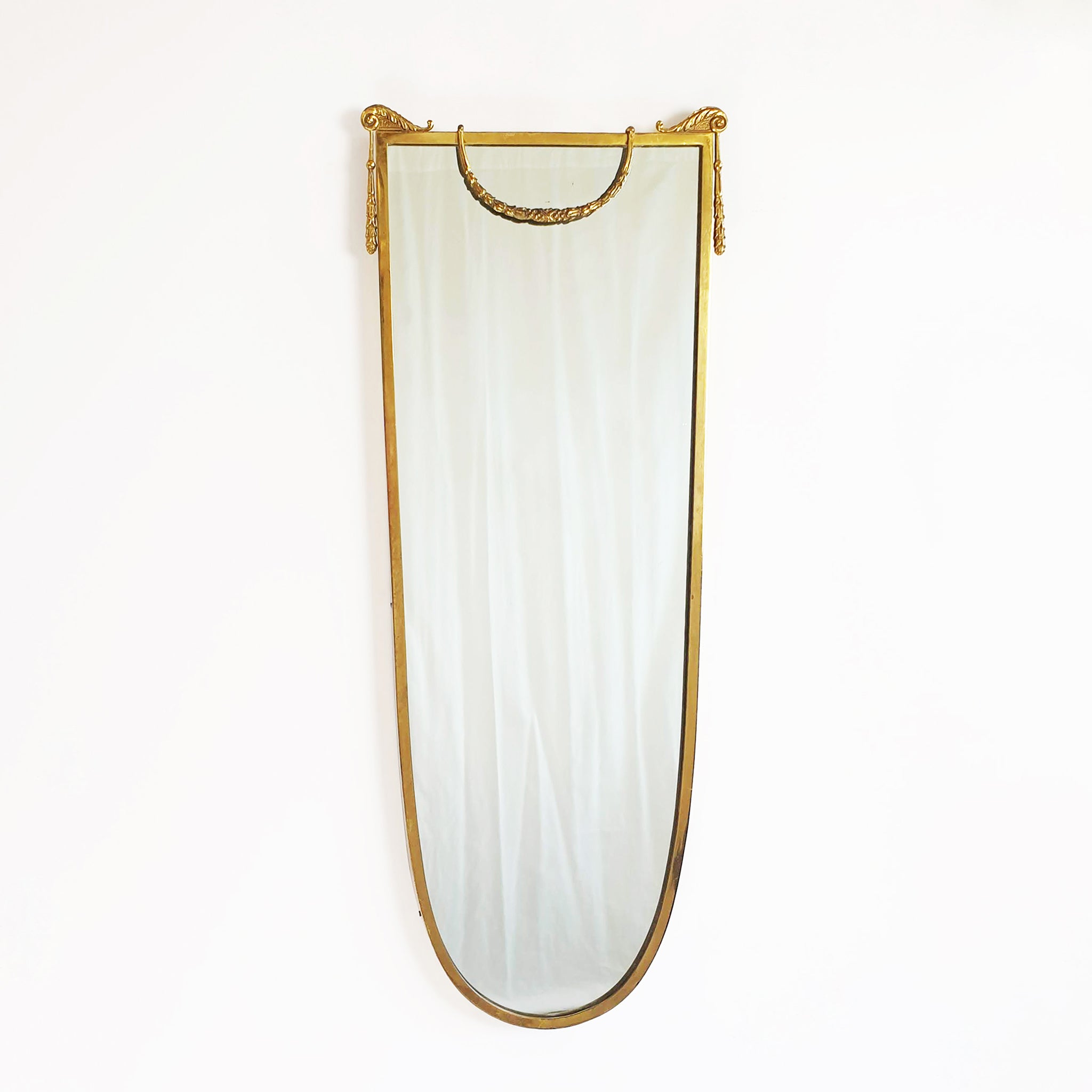 Mid-century Italian brass mirror