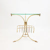 Mid-century Italian brass and glass side table