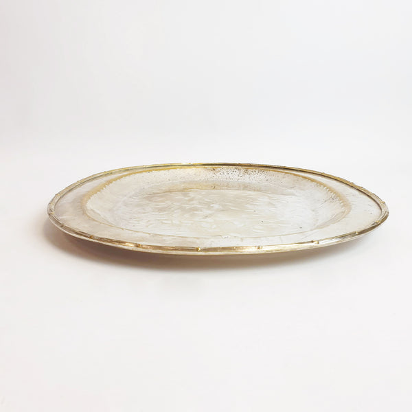 Mid-century Italian silver plated brass tray from Florence