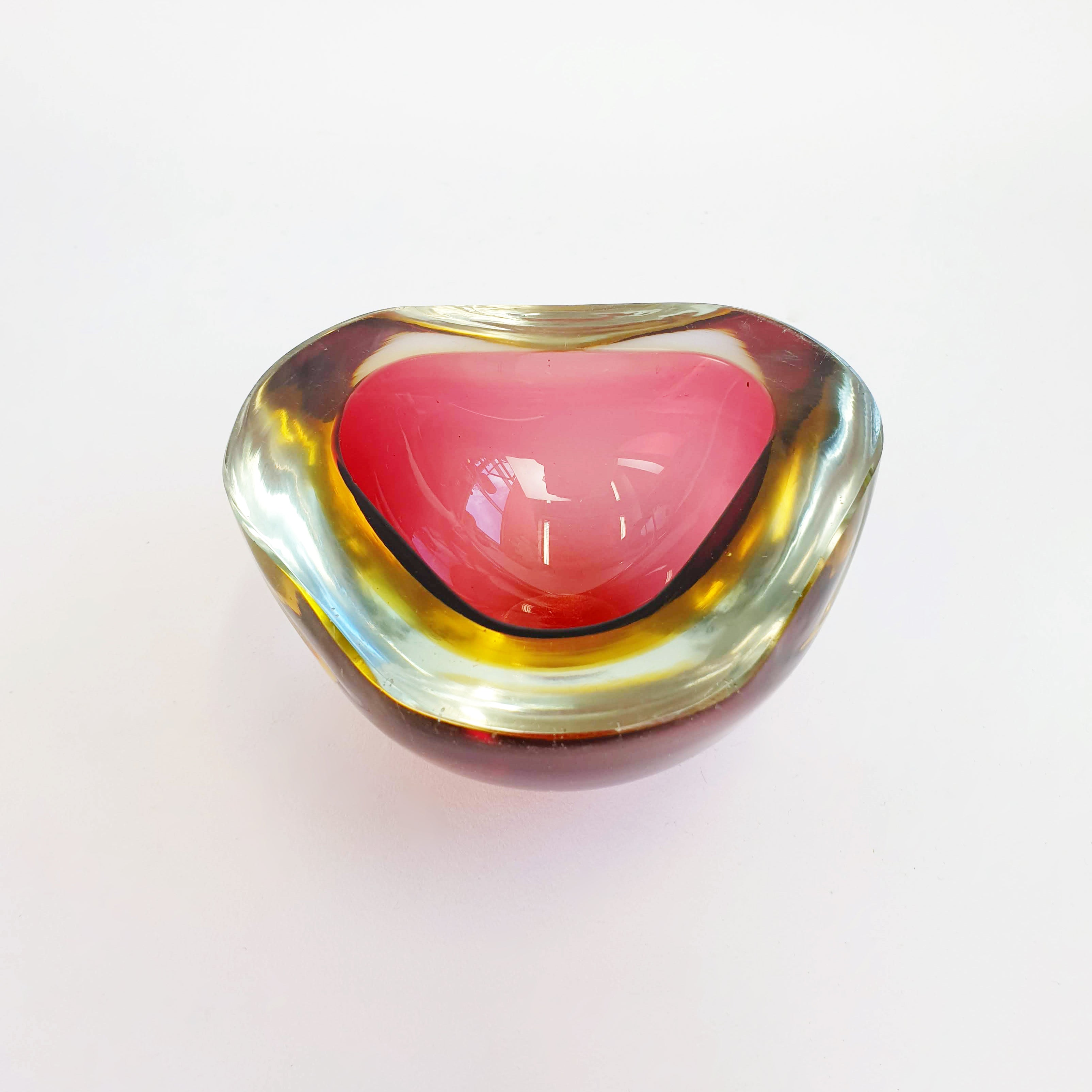 Mid-century Murano geode bowl