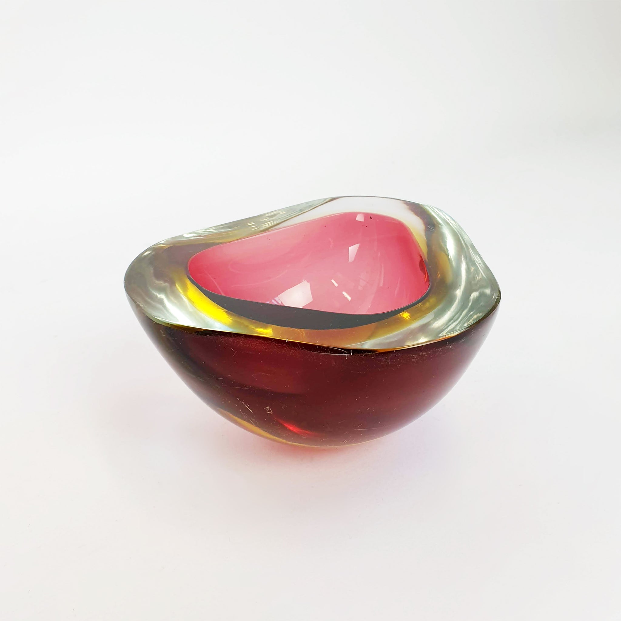 Mid-century Murano geode bowl