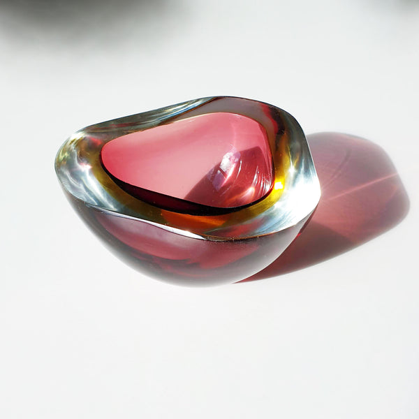 Mid-century Murano geode bowl