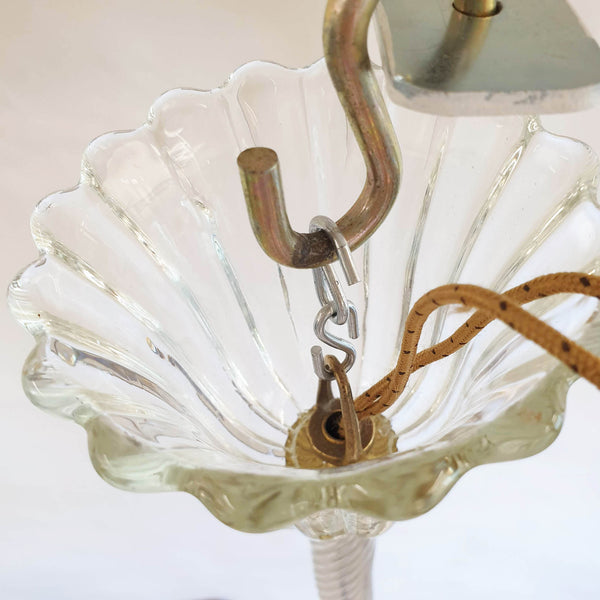 Mid-century Murano glass hanging lamp