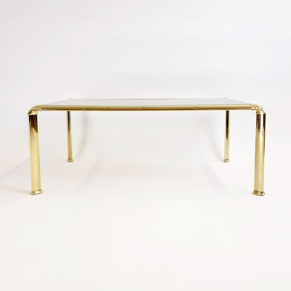 Vintage Italian brass coffee table by Bontempi