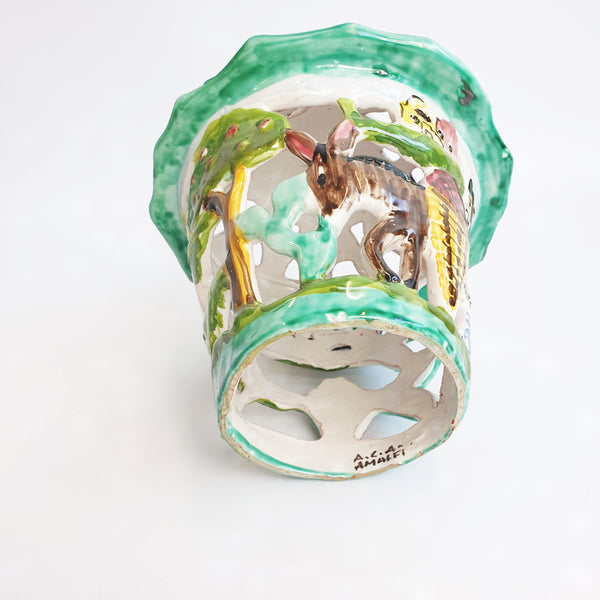Vintage Italian ceramic lantern by A.C.A Amalfi