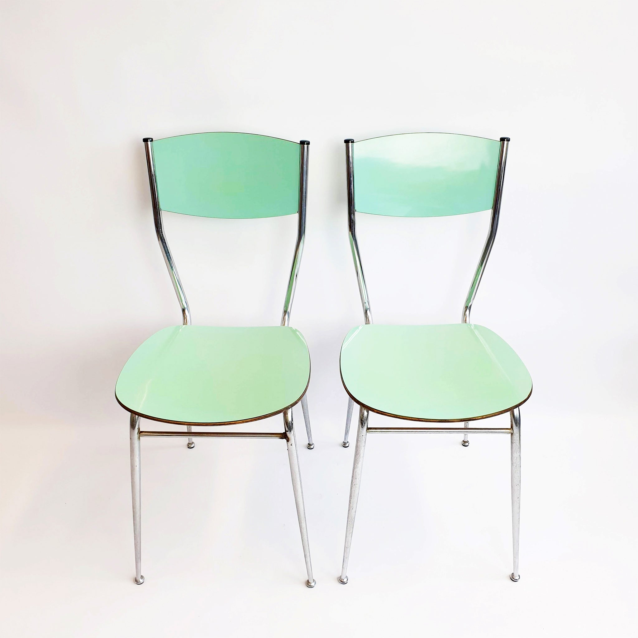 Vintage Italian chrome chairs (set of 2)