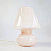 Vintage Italian pink swirl mushroom lamp