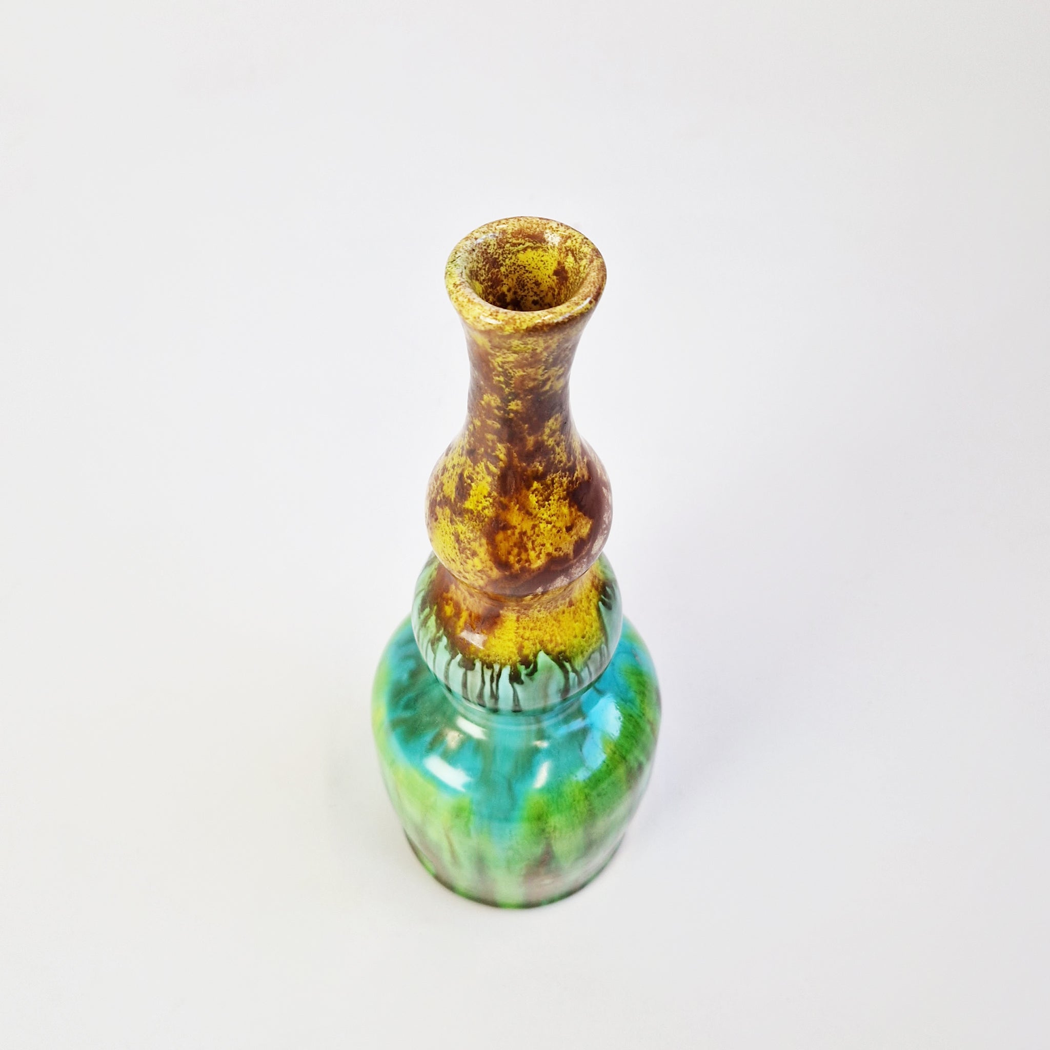 Vintage glazed terracotta vase