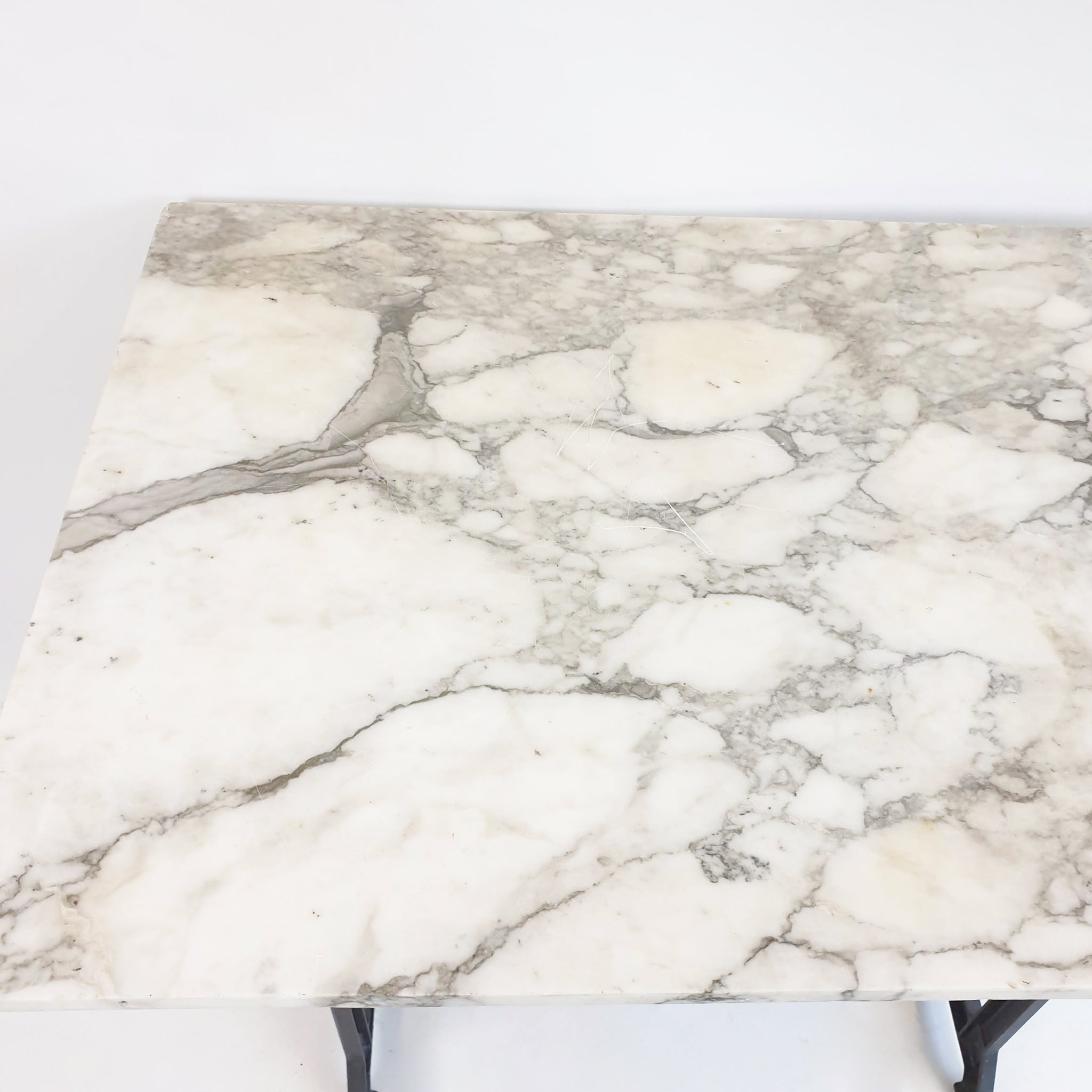 Vintage industrial marble table