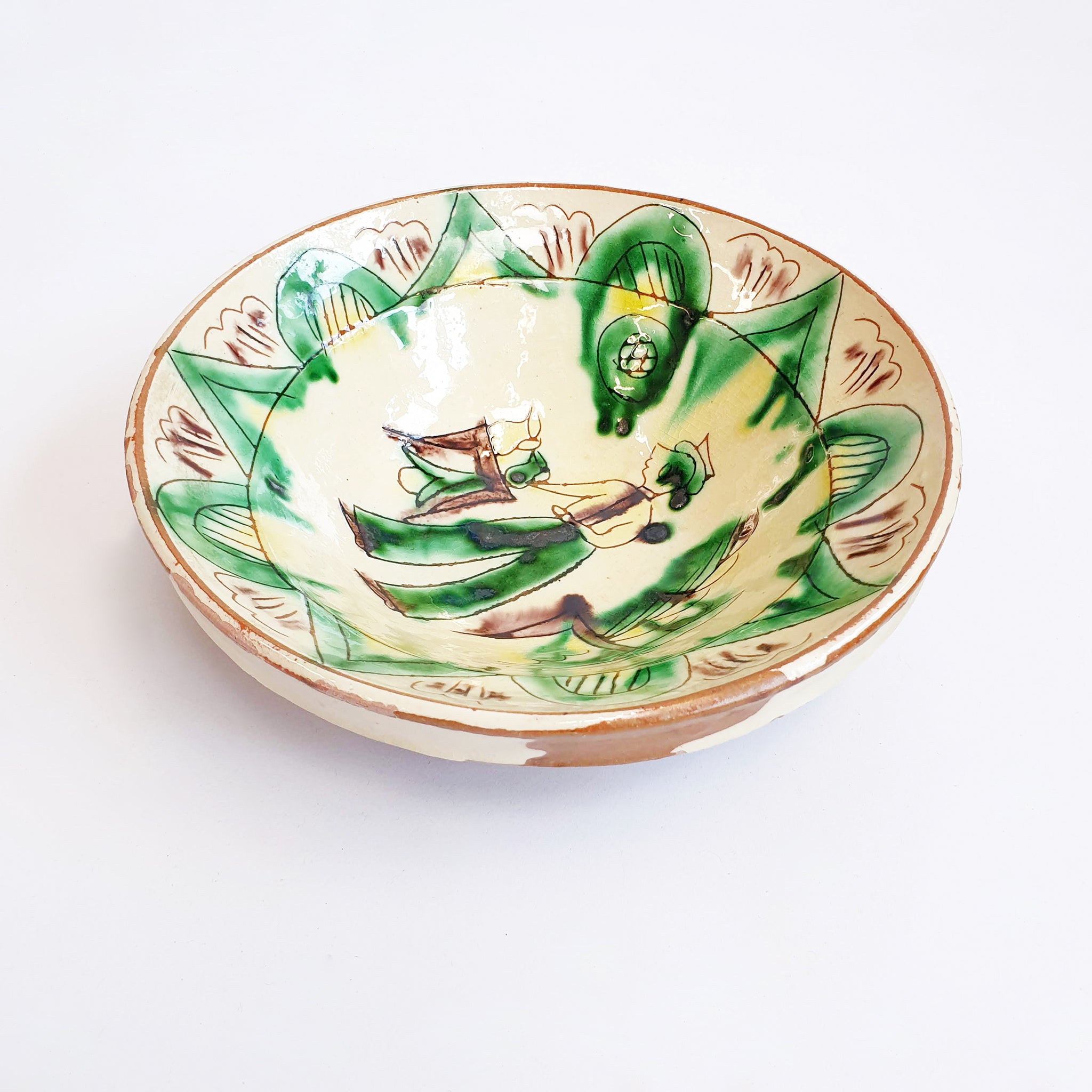 Vintage folk art bowl