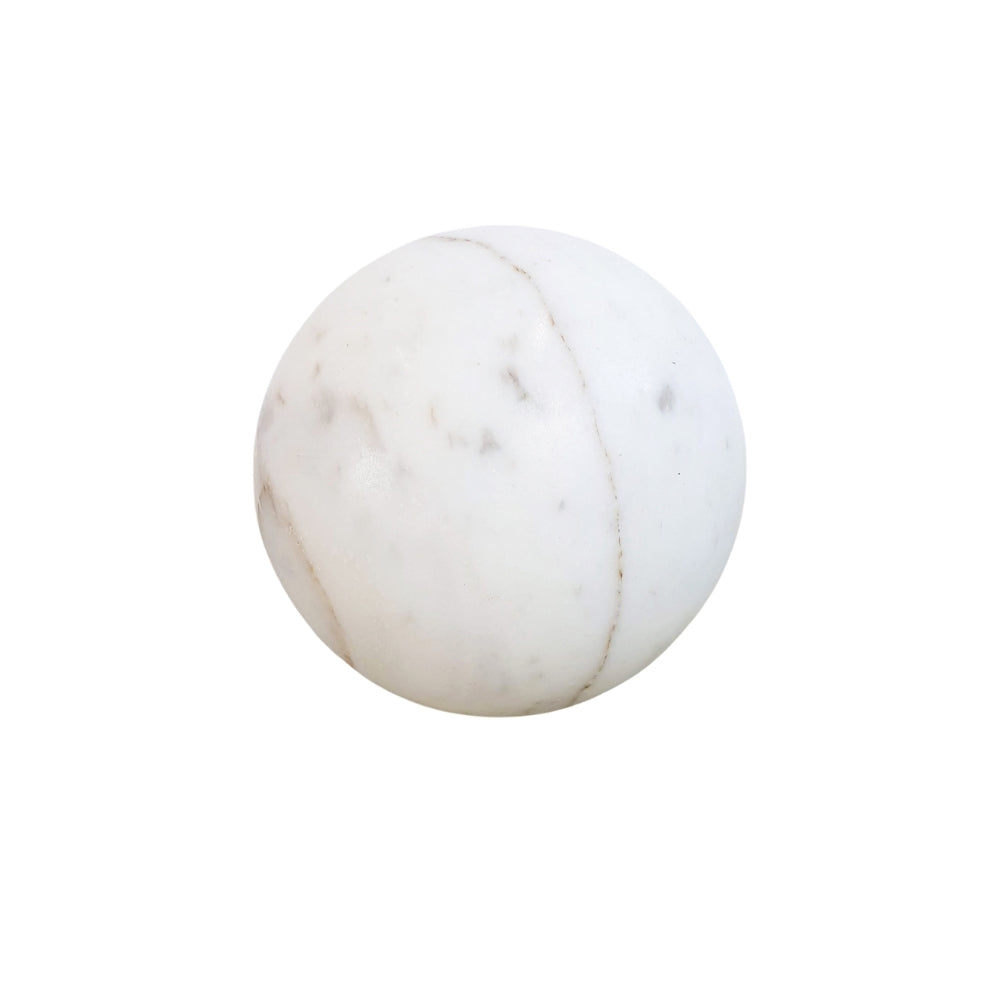 Vintage Italian white marble ball