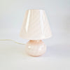 Vintage Italian pink swirl mushroom lamp