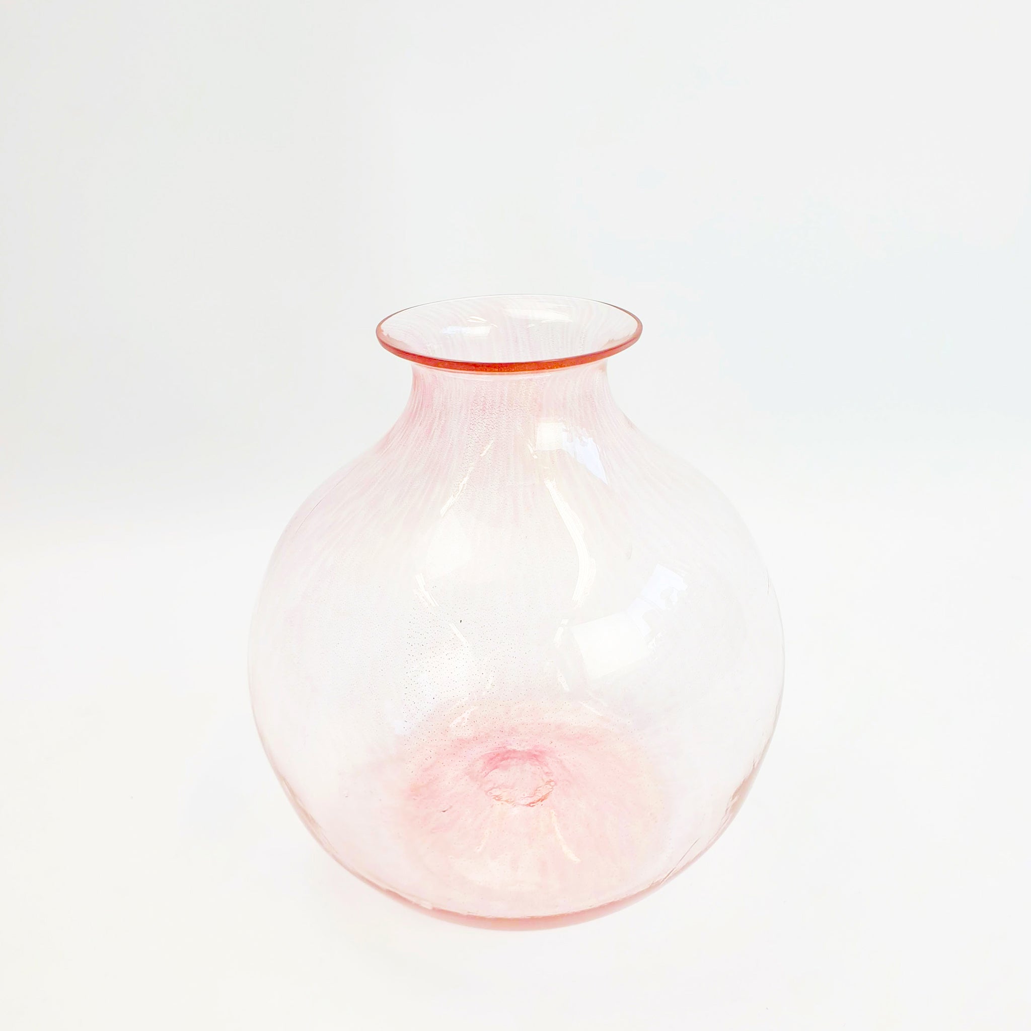 Vintage Italian pink glass vase