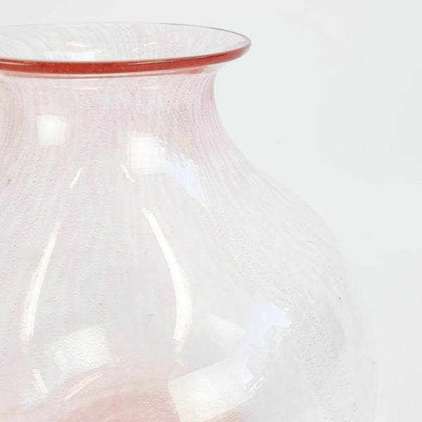 Vintage Italian pink glass vase