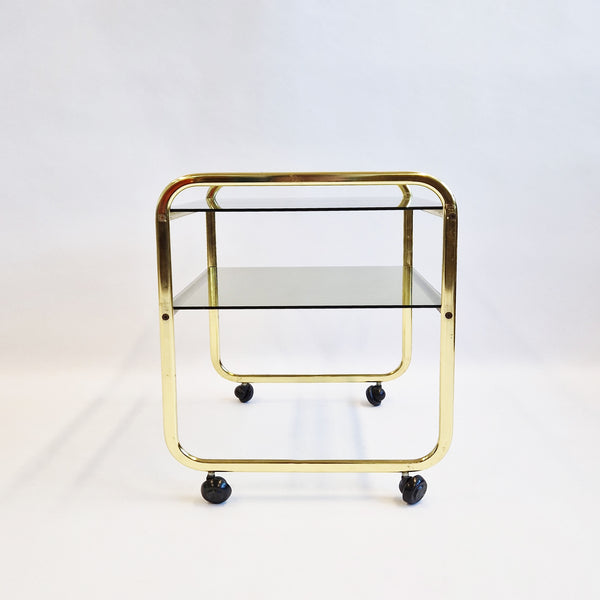 Vintage Italian side table with wheels