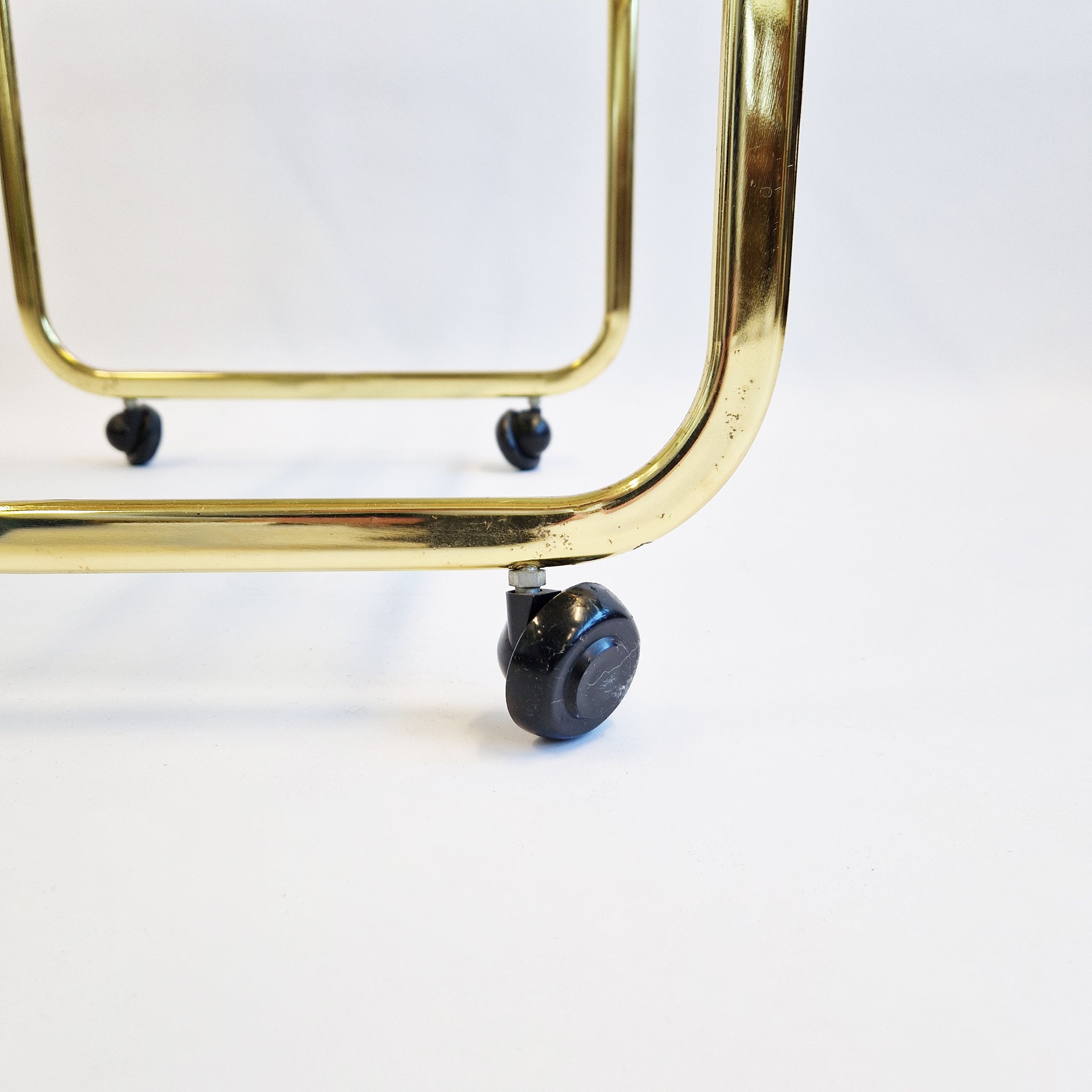 Vintage Italian side table with wheels