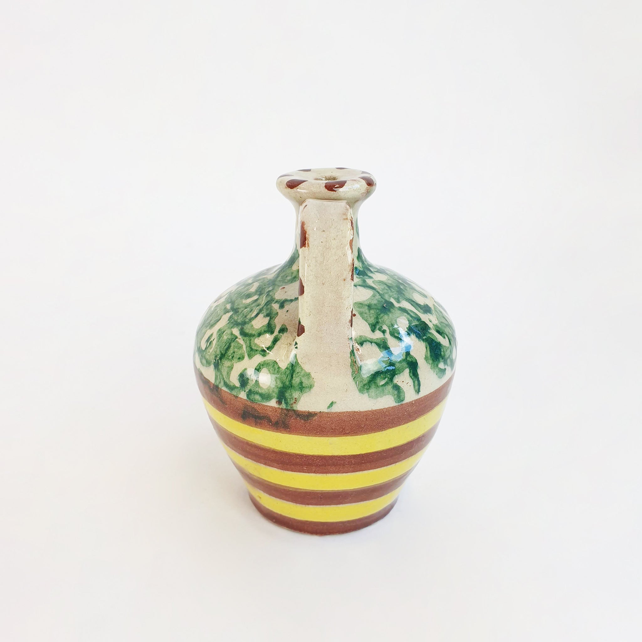 Vintage Italian terracotta glazed vase