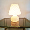 Vintage Italian pink swirl mushroom lamp