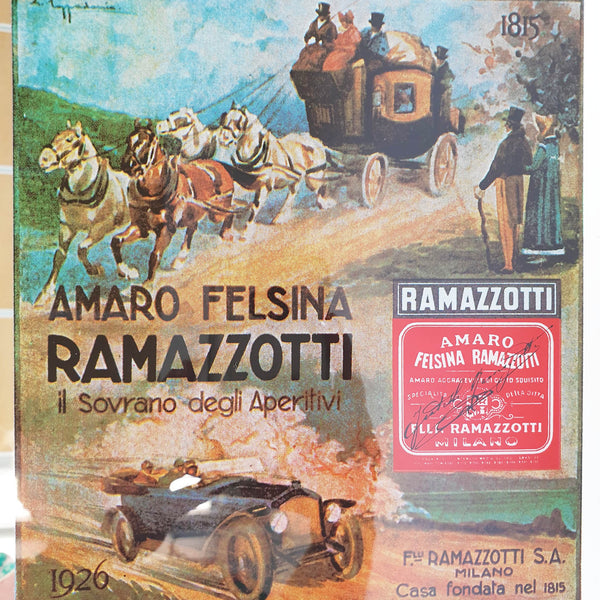 Vintage Italian advertising mirror