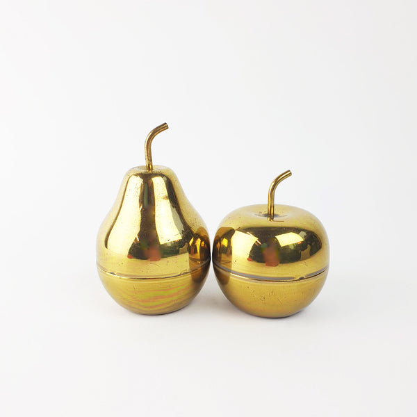 Vintage Italian brass apple and pear