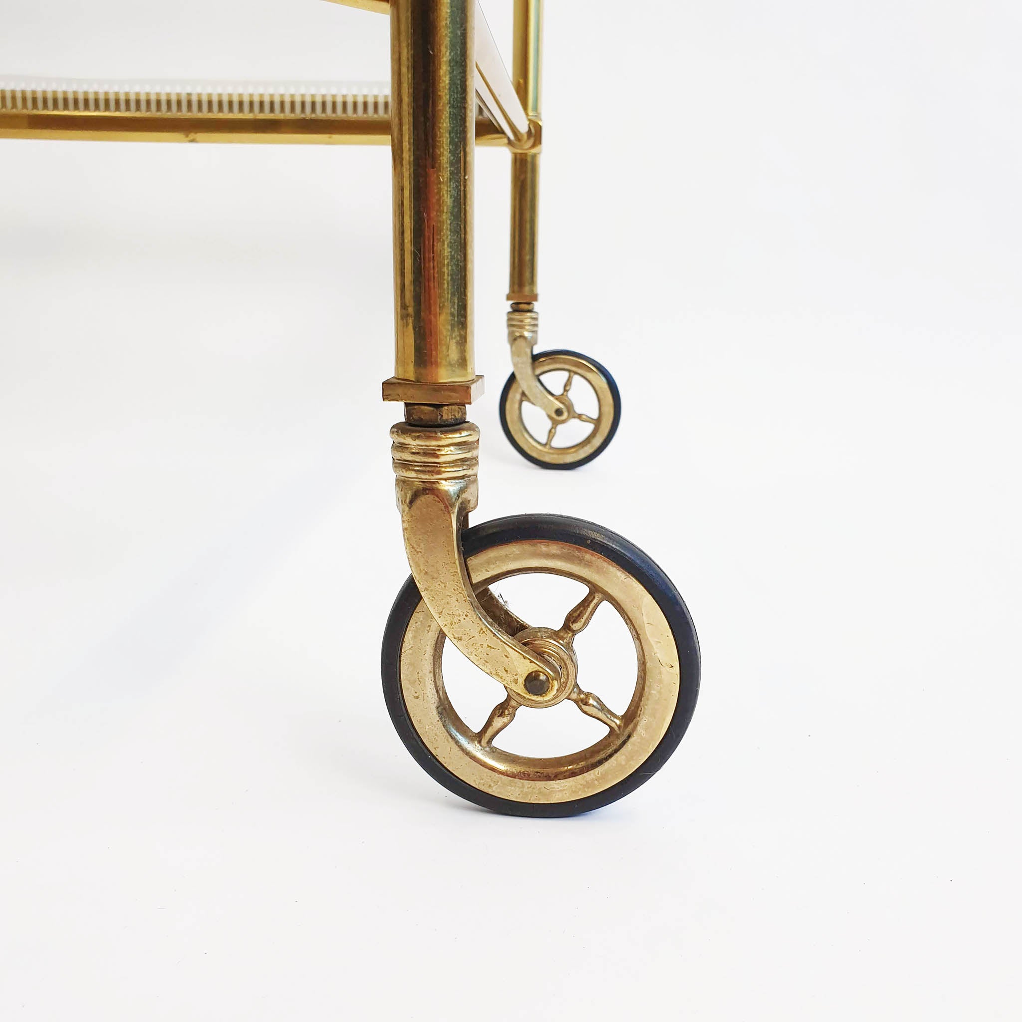Mid-century Italian brass serving trolley