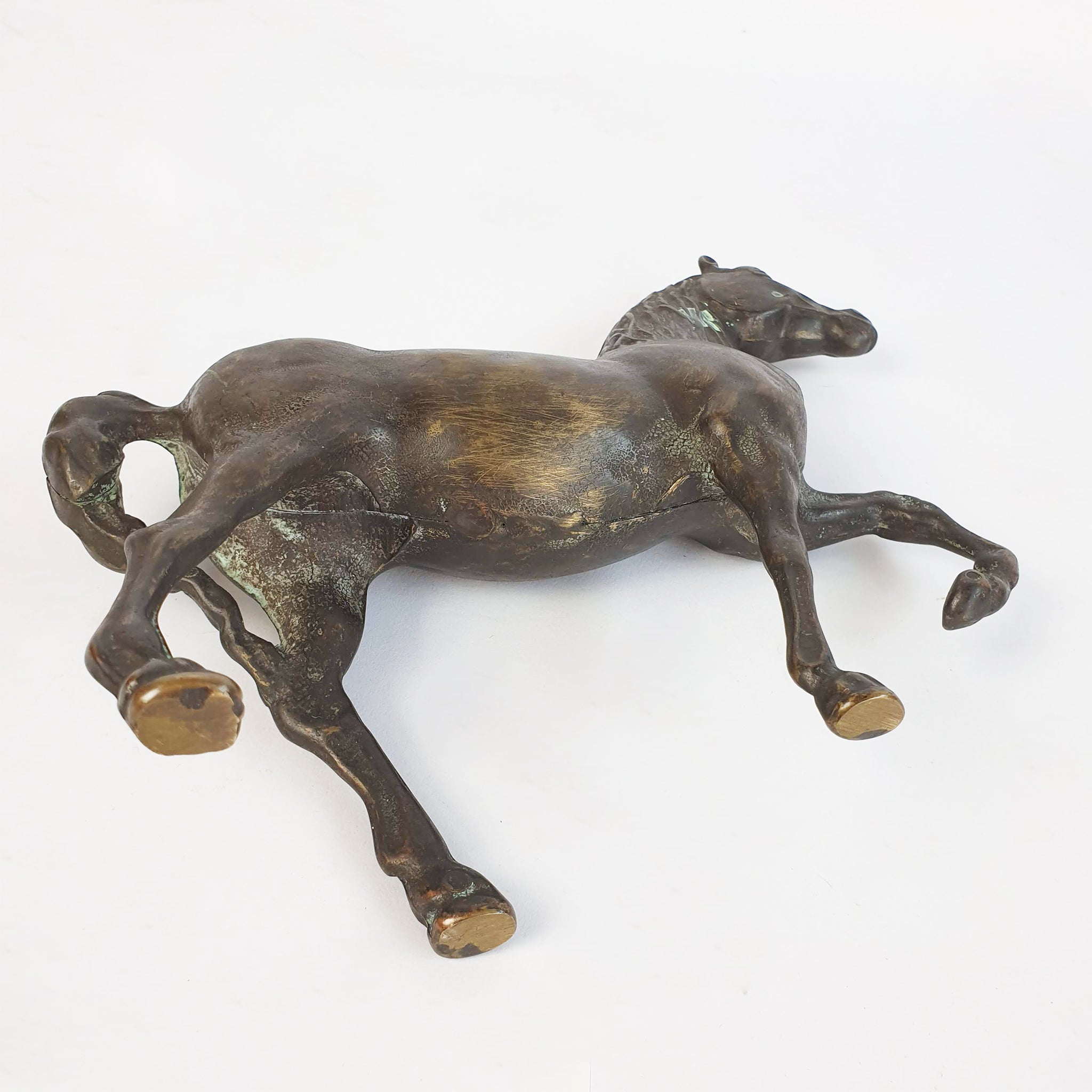 Vintage bronze horse statue